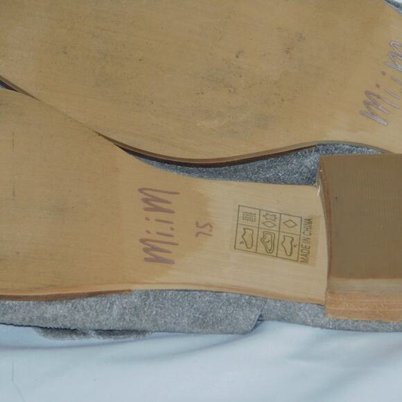 Mi.im Rebecca Gray vegan suede Mule Shoe 7.5 - Picture 8 of 8